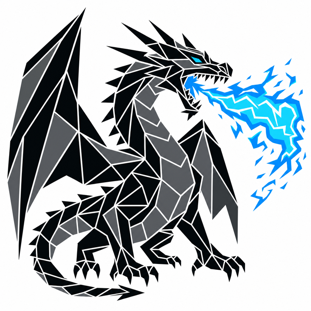 T-shirt dragon électrique fantasy IA